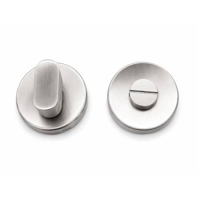 Paire de rosaces Soft-Line  rondes conda SANS VOYANT  Ø 50 mm, inox brossé