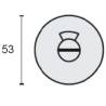 Paire de rosaces Soft-Line  rondes conda SANS VOYANT  Ø 50 mm, inox brossé