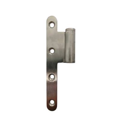 1/2 Paumelle EXS 1.61-F, 140*70 bouts ronds. Femelle droite inox brossé