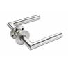 Paire de béquilles FFG 19 mm sur rosace ronde, inox brossé 316