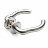 Paire de béquilles M 16 mm sur rosace ronde, inox brossé 316
