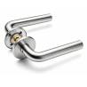 Paire de béquilles L 16 mm sur rosace ronde, inox brossé 316