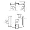 Paire de béquilles L 16 mm sur rosace ronde, inox brossé 316