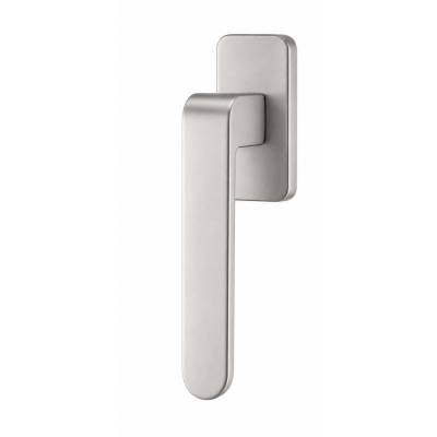 Béquille de fenêtre FEDRA sur rosace rectangulaire, chromé mat