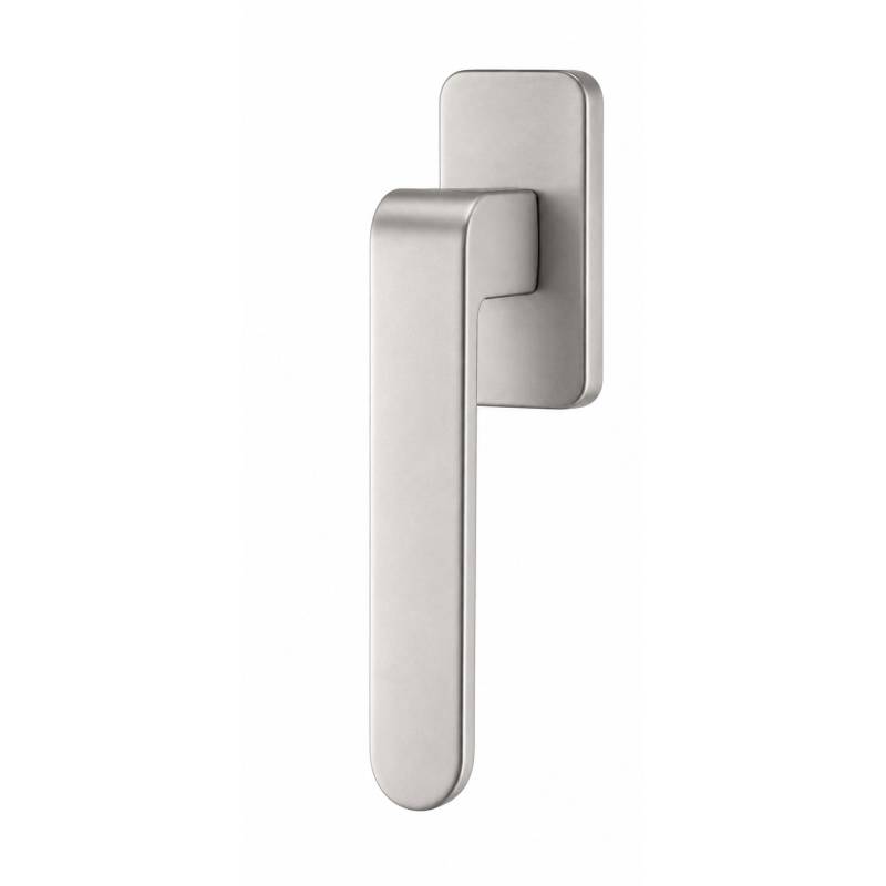 Béquille de fenêtre FEDRA sur rosace rectangulaire, chromé mat