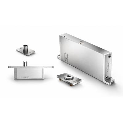 Ensemble pivot Système M+ réf. STM+E/TP70 avec plaque rectangulaire flush  inox
