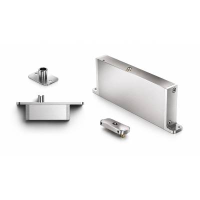 Ensemble pivot Système M+ réf. STM+E/TP70 avec plaque rectangulaire inox
