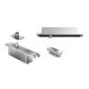 Ensemble pivots ST ONE A/TP70 Fx + plaques rectangulaires inox avec arrêt 0&amp;90°