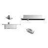 Ensemble pivots ST ONE C/TP70 Fx + plaques rectangulaires inox avec arrêt 0&amp;90°