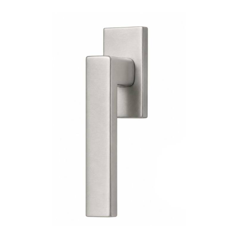 Béquille de fenêtre ELLESSE sur rosace rectangulaire, chromé mat