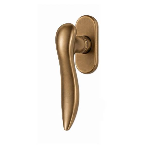 Béquille de fenêtre PIUMA sur rosace ovale, bronze