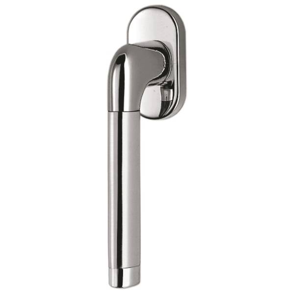 Béquille de fenêtre TAIPAN sur rosace ovale, chromé/chromé mat