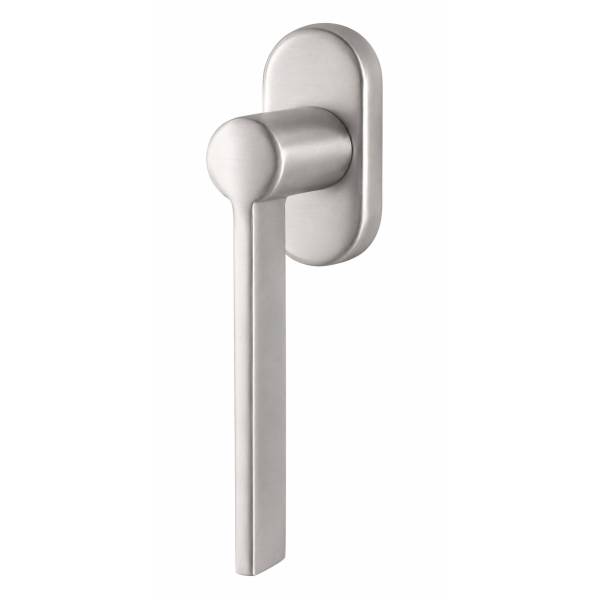 Béquille de fenêtre TOOL sur rosace ovale , chromé mat