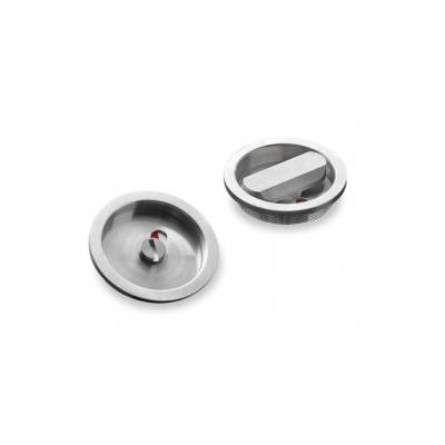 Cuvette WC ronde encastrée Ø 50 mm avec voyant, inox brossé 316