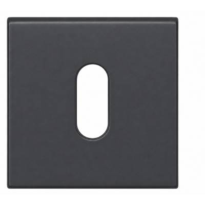 Paire de rosaces carrées clé L (CC6), graphite mat