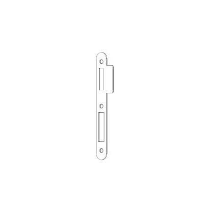 Gâche double empennage pour serrure EXS à rouleau inox