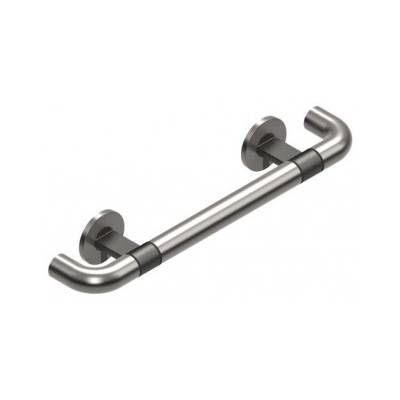 Barre de maintien PMR avec embouts coudés à 90°, lg 615 mm, inox brossé 316