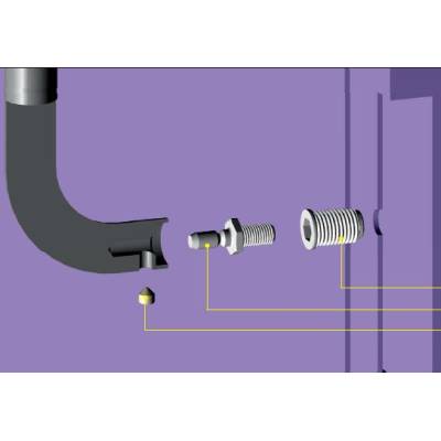 Kit fixation NP5 montage simple non traversant, bois,pvc alu