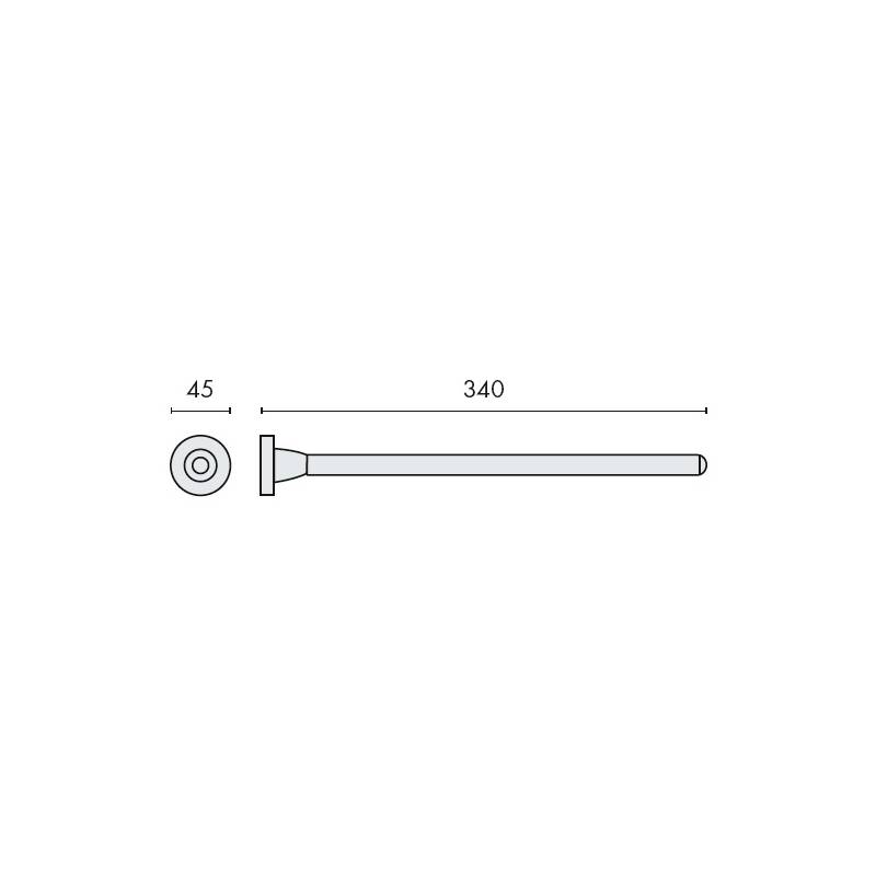 Porte-serviette 340 mm, chromé, BASIC