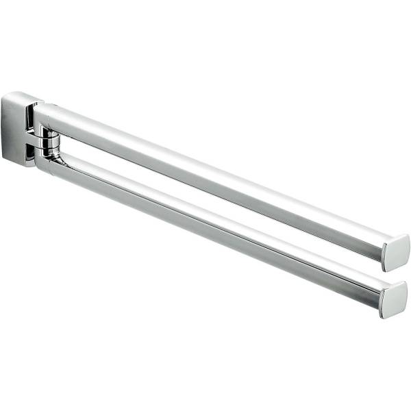 Porte-serviette double orientable 350 mm, chromé, LULU