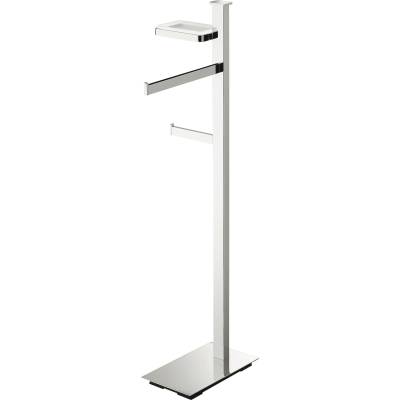 Console porte-serviette/dérouleur papier WC/porte-savon, gche, chr/ve, UNITS