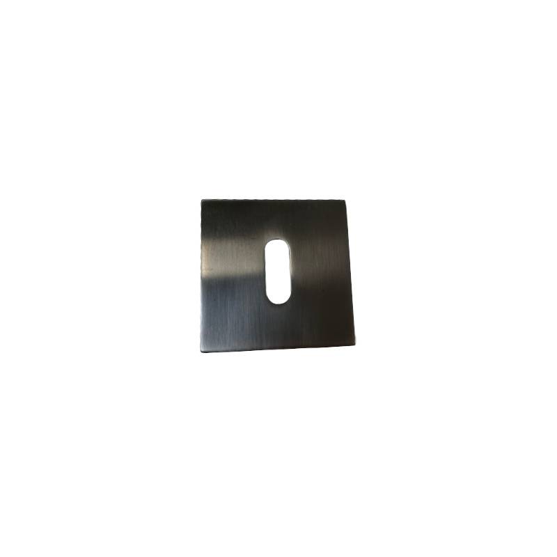 Paire de rosaces carrées clé L (CC), graphite mat