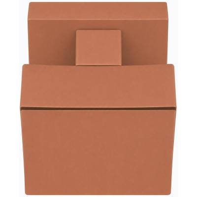 Bouton fixe SQUARE 25 sur rosace carrée, vintage mat