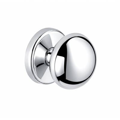 Bouton fixe ROBOT 45, Ø 55 mm sur rosace ronde, chromé