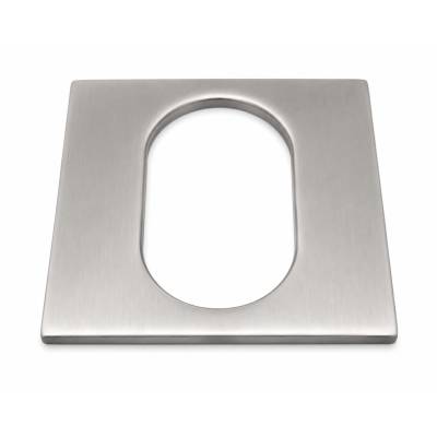 Rosace extérieure carré 65x65 protecteur de cylindre A2P**, chromé mat
