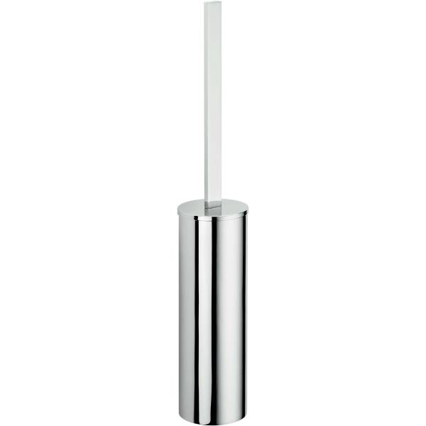 Ensemble balai/brosse WC à poser, chromé, NORDIC
