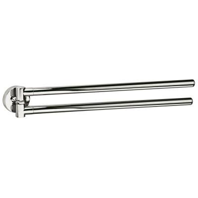 Porte-serviette double orientable 345 mm, chromé, BASIC