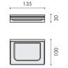 Porte-savon mural, chromé/verre, LOOK