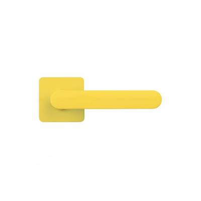 Paire de béquille MOOD ONE Q sur rosace carrées C09 jaune citron