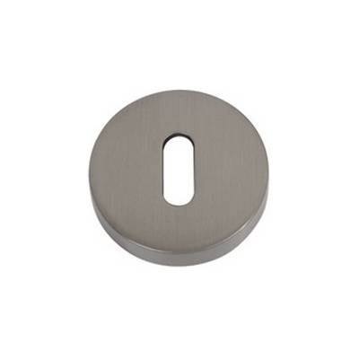 Paire de rosaces rondes clé L (BC), nickel mat