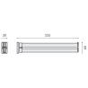 Porte-serviette double orientable 335 mm, chromé, LOOK