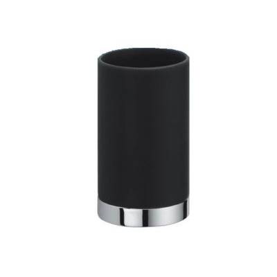 Porte-verre à poser, chromé/noir, NORDIC