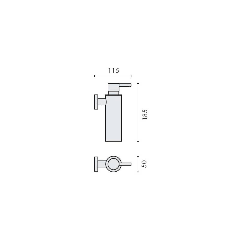 Distributeur de savon liquide mural, 150 ml, chromé, PLUS