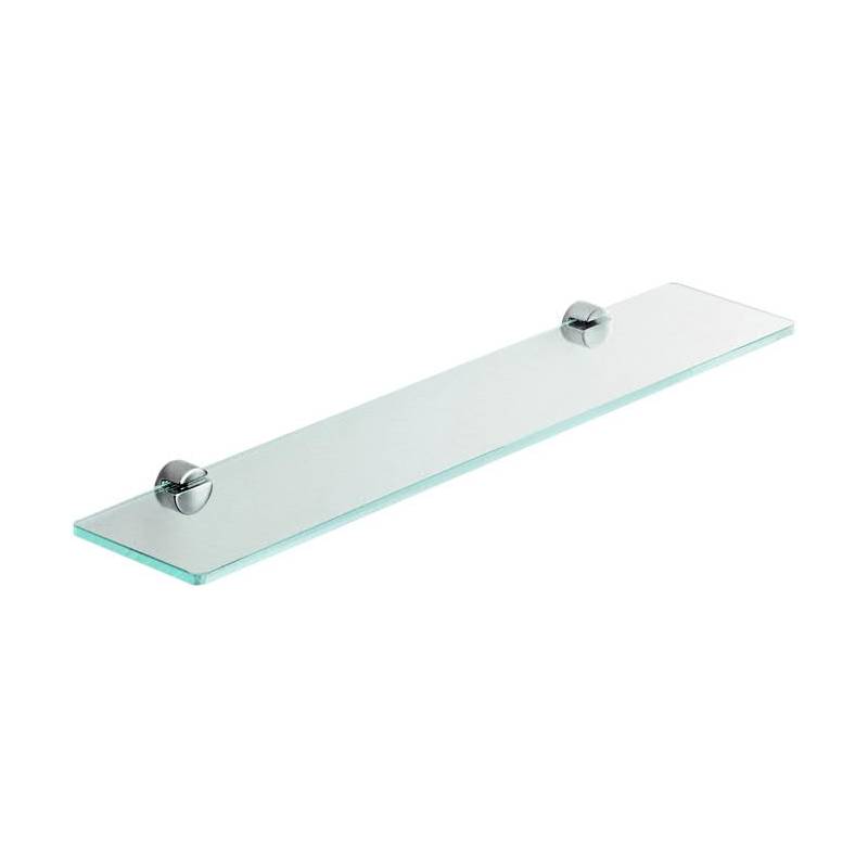 Tablette verre 600 mm, chromé/verre, PLUS