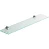 Tablette verre 600 mm, chromé/verre, PLUS