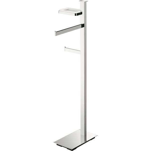 Console porte-serviette/dérouleur papier WC/porte-savon, gche, chr/ve, UNITS