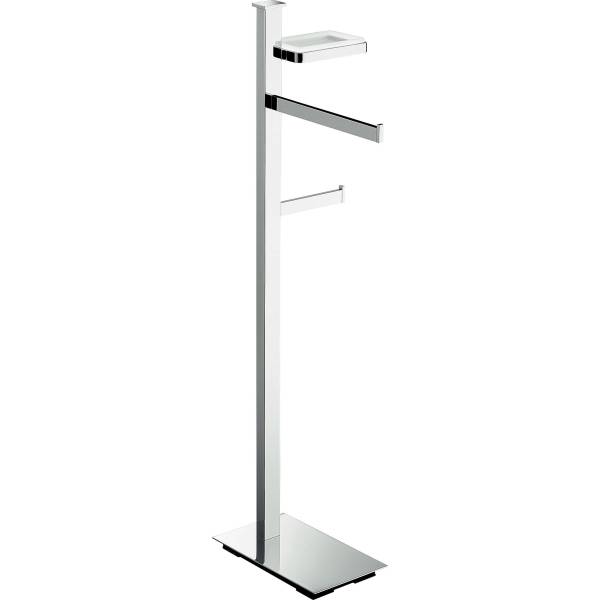 Console porte-serviette/dérouleur papier WC/porte-savon, dte, chr/ve, UNITS