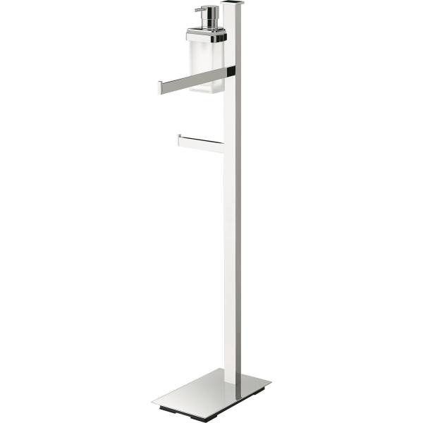 Console porte-serviette/dérouleur papier WC/dist. de savon, gche, chr/ve, UNITS