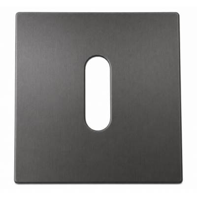 Paire de rosaces carrées clé L (CC), graphite mat
