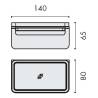 Porte-savon mural, inox/verre, OVER