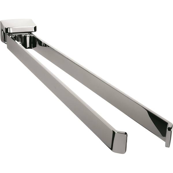 Porte-serviette double orientable 380 mm, chromé, ALIZE