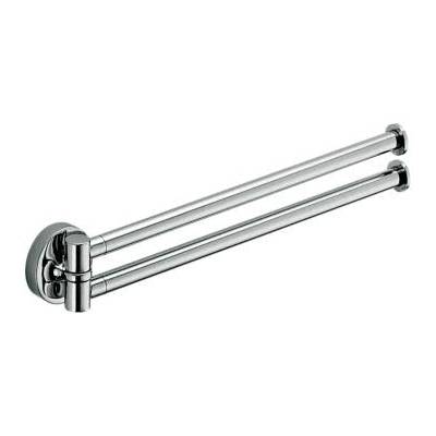 Porte-serviette double orientable 345 mm, chromé, PLUS