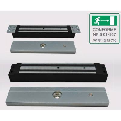 Ventouse encastrée, 600ibs, 12/24V DC, signal par reed