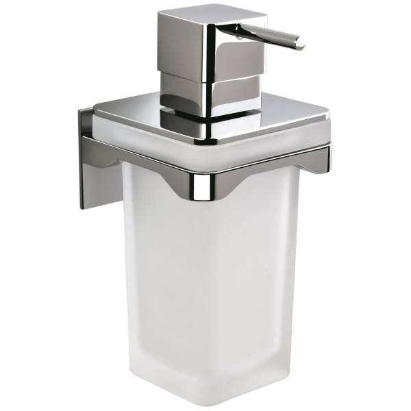 Distributeur de savon liquide mural, 220 ml, chromé/verre, FOREVER
