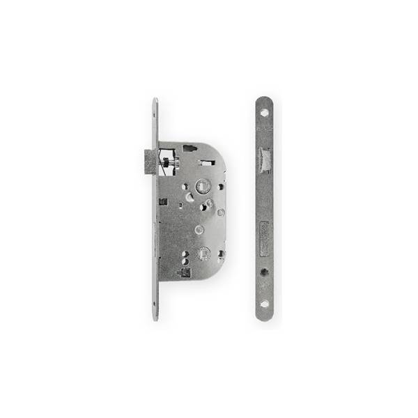 Serrure EXS 12, bec de cane à condamnation axe 50 mm NF bouts ronds inox