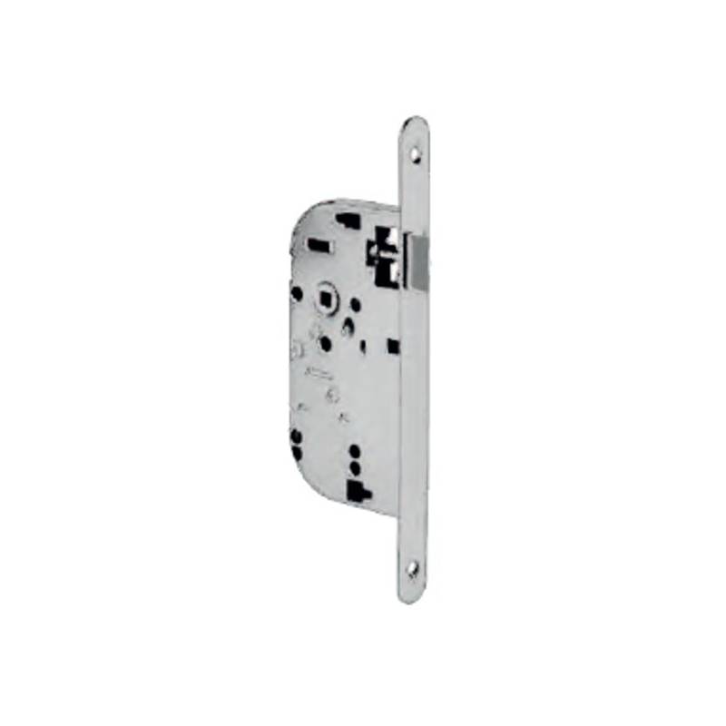 Serrure EXS 11, bec de cane axe 50 mm NF bouts ronds inox